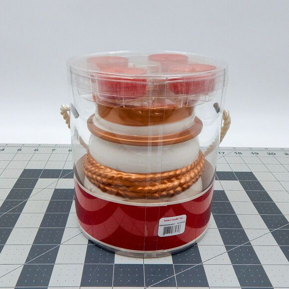 Yankee Candle Luminary Snowman Gold Trim Tea Light Sparkling Cinnamon Scent - Picture 3 of 7